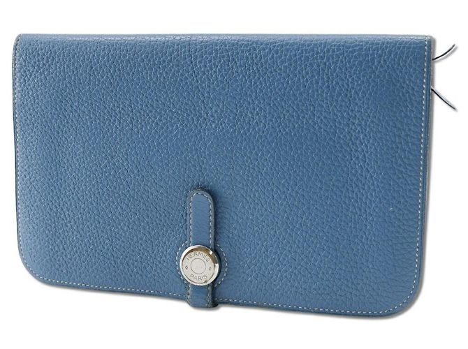 Hermès Hermes Dogon GM Langbörse Blau - Ansicht 2
