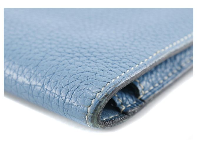 Hermès Hermes Dogon GM Langbörse Blau - Ansicht 4