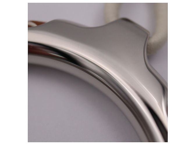 Hermès Collar Tresse HERMES Kyoto Castaño Blanco - vista 6