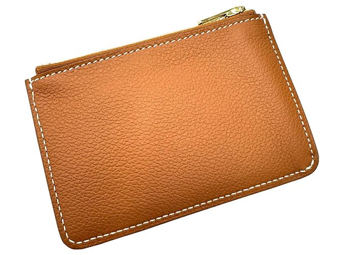Monedero Constance de Hermès Castaño Dorado - vista 11
