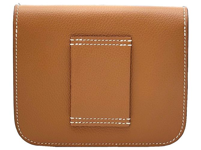 Monedero Constance de Hermès Castaño Dorado - vista 2