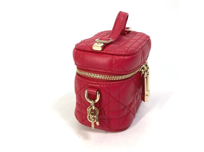 Borsa a Spalla Lady Dior 2Way di Christian Dior Rosso - vista 3