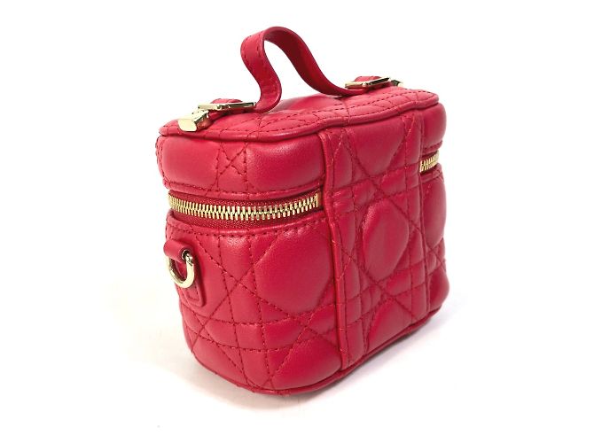 Borsa a Spalla Lady Dior 2Way di Christian Dior Rosso - vista 4