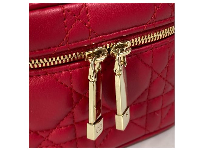 Borsa a Spalla Lady Dior 2Way di Christian Dior Rosso - vista 5