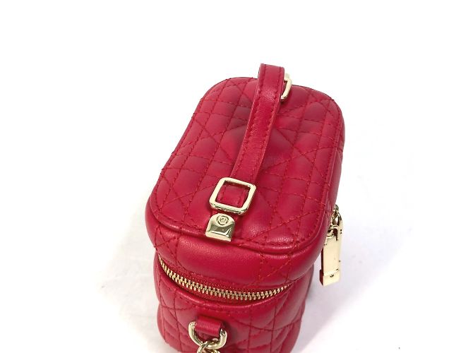 Borsa a Spalla Lady Dior 2Way di Christian Dior Rosso - vista 8