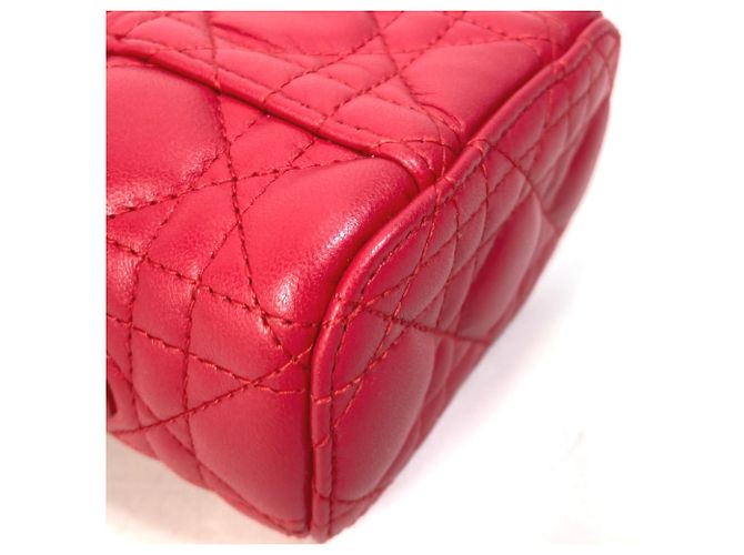 Borsa a Spalla Lady Dior 2Way di Christian Dior Rosso - vista 9