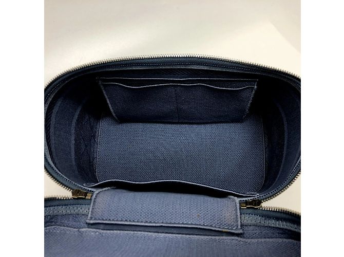 Borsa da toeletta in ricamo blu Christian Dior - vista 10