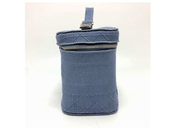 Borsa da toeletta in ricamo blu Christian Dior - vista 3