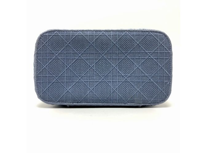 Borsa da toeletta in ricamo blu Christian Dior - vista 5