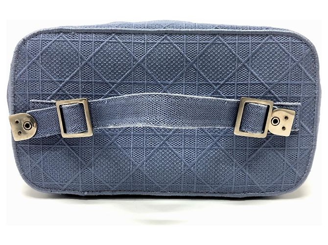 Borsa da toeletta in ricamo blu Christian Dior - vista 6