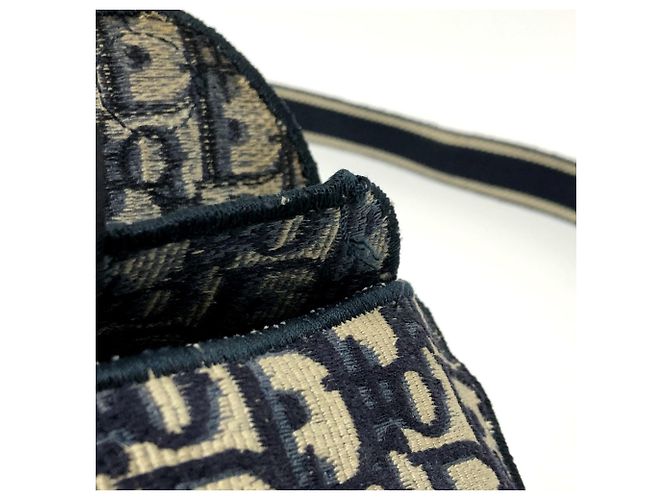 Pochette cintura piatta Saddle S5632CRIW di Christian Dior Blu navy - vista 10