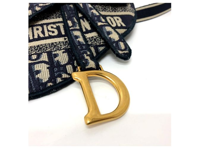 Pochette cintura piatta Saddle S5632CRIW di Christian Dior Blu navy - vista 4