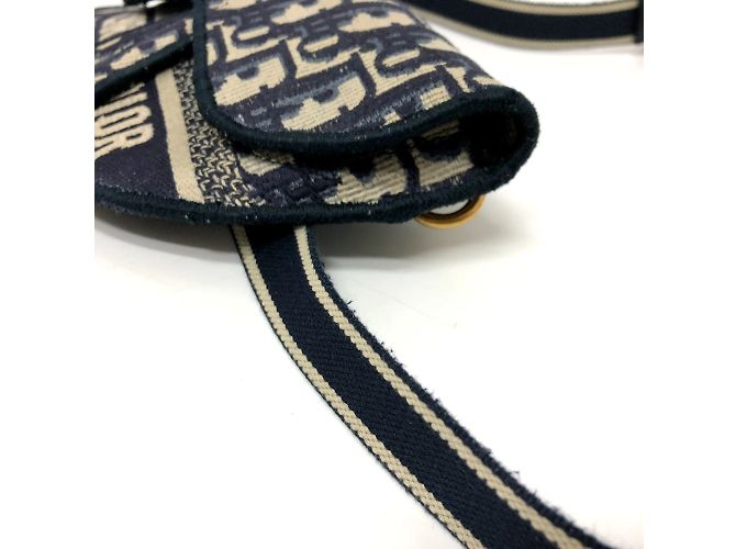Pochette cintura piatta Saddle S5632CRIW di Christian Dior Blu navy - vista 5