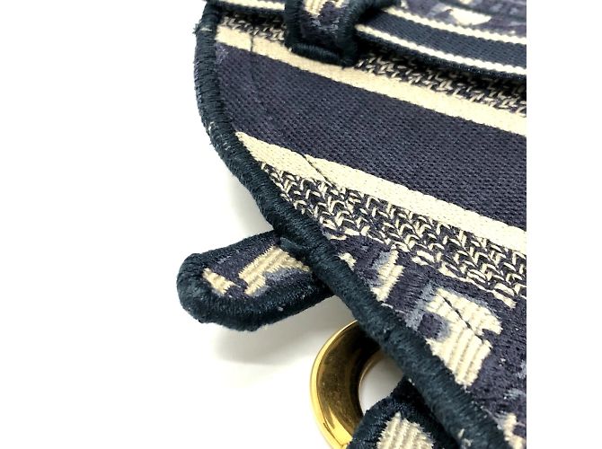 Pochette cintura piatta Saddle S5632CRIW di Christian Dior Blu navy - vista 7