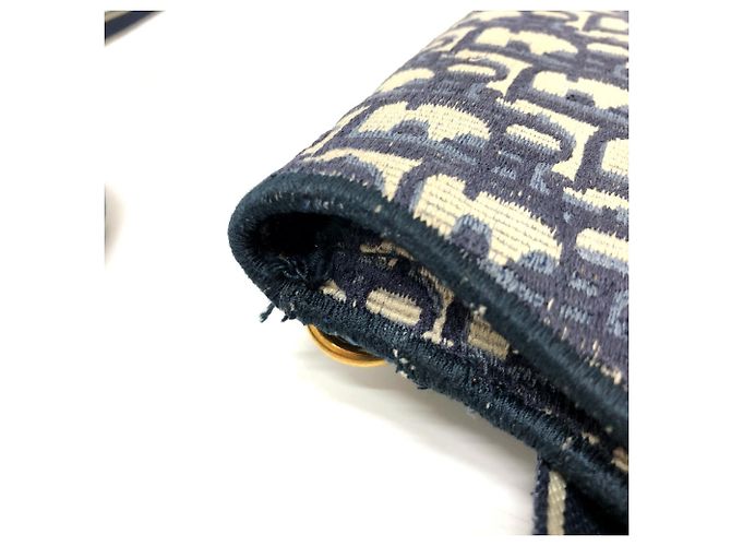 Pochette cintura piatta Saddle S5632CRIW di Christian Dior Blu navy - vista 9