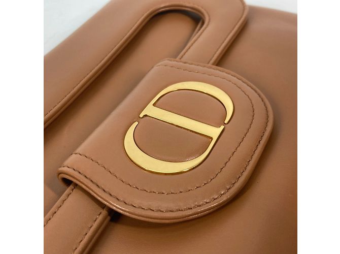 Borsa in pelle marrone Christian Dior - vista 7