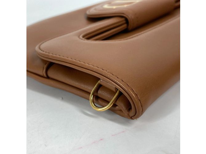 Borsa in pelle marrone Christian Dior - vista 9