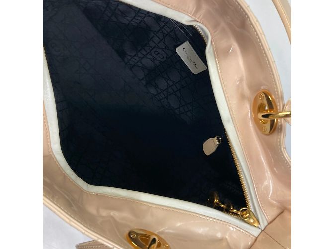 Borsa a Spalla Lady Dior 2Way di Christian Dior Beige - vista 11