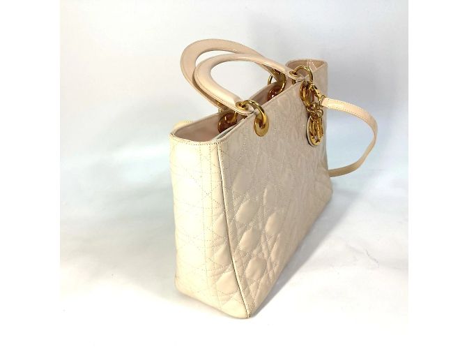 Borsa a Spalla Lady Dior 2Way di Christian Dior Beige - vista 3