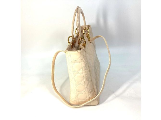 Borsa a Spalla Lady Dior 2Way di Christian Dior Beige - vista 4