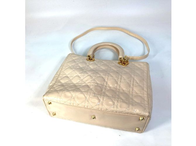 Borsa a Spalla Lady Dior 2Way di Christian Dior Beige - vista 5