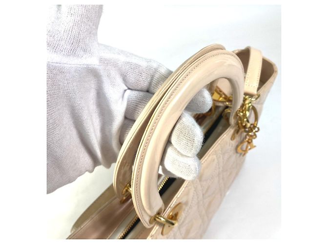 Borsa a Spalla Lady Dior 2Way di Christian Dior Beige - vista 6