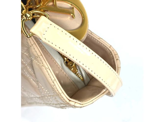 Borsa a Spalla Lady Dior 2Way di Christian Dior Beige - vista 7