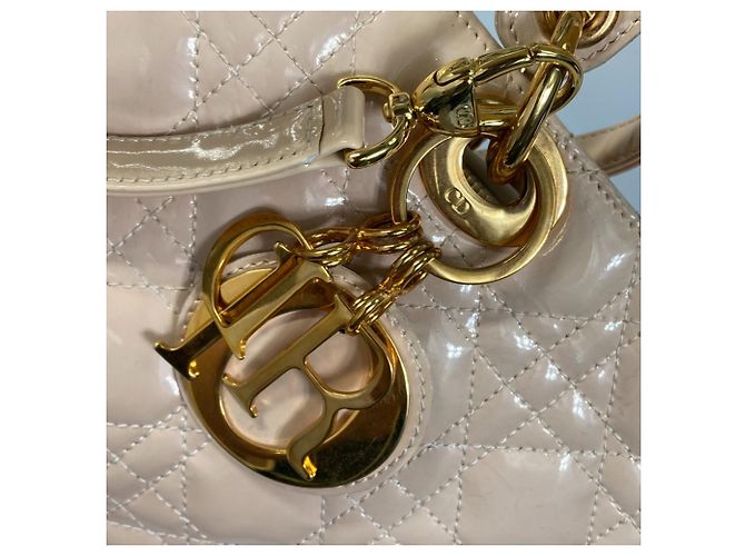 Borsa a Spalla Lady Dior 2Way di Christian Dior Beige - vista 9
