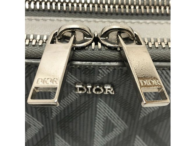 Borsa a spalla grigia Christian Dior Marrone - vista 7