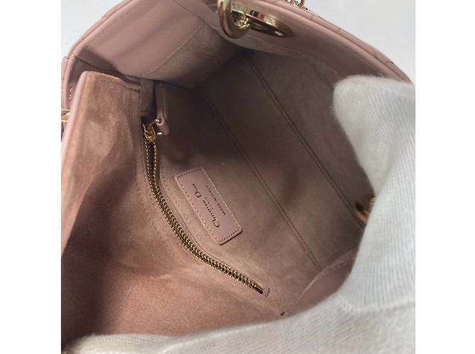 Borsa a spalla Cannage Chain di Christian Dior Beige - vista 13