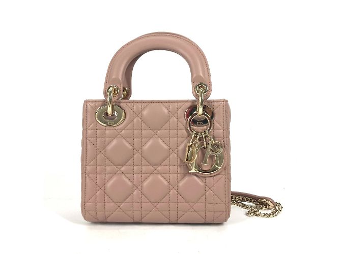 Borsa a spalla Cannage Chain di Christian Dior Beige - vista 2