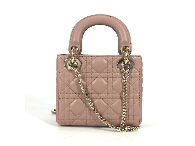 Borsa a spalla Cannage Chain di Christian Dior Beige - vista 3