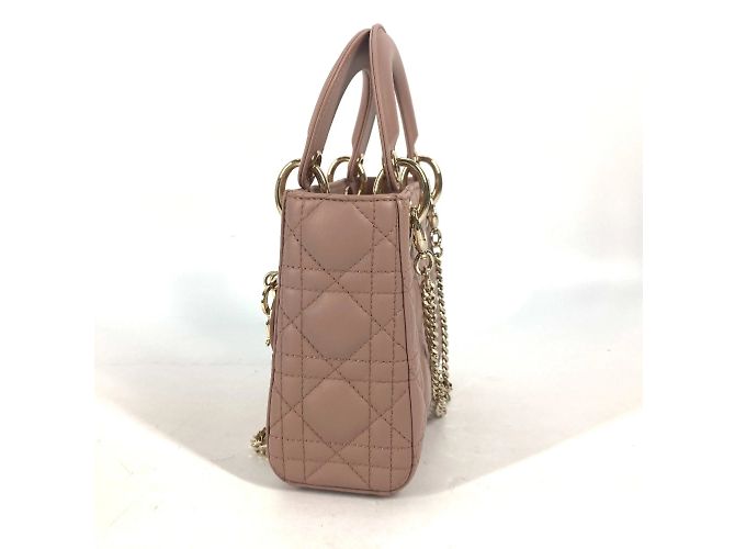 Borsa a spalla Cannage Chain di Christian Dior Beige - vista 4