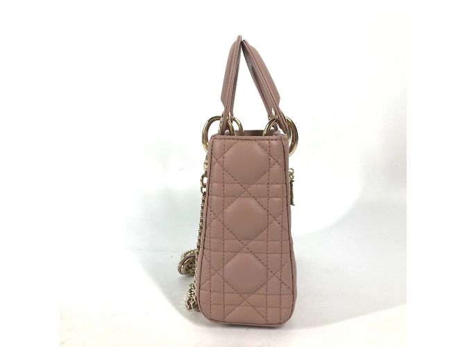 Borsa a spalla Cannage Chain di Christian Dior Beige - vista 5