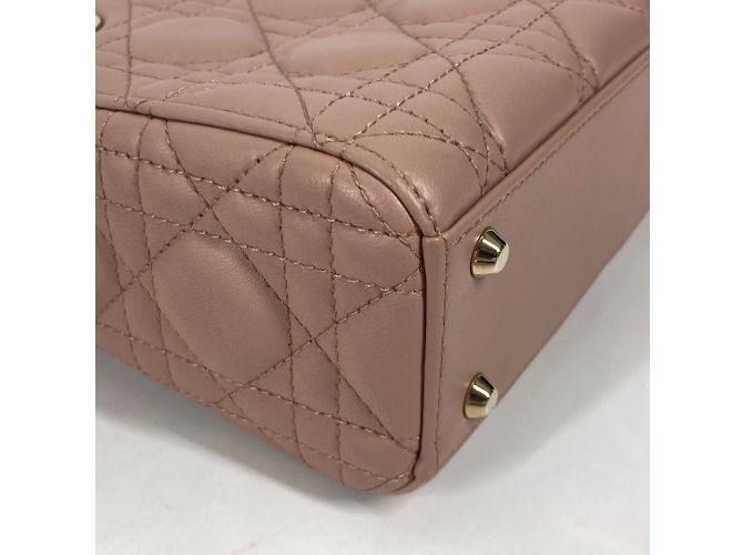 Borsa a spalla Cannage Chain di Christian Dior Beige - vista 8