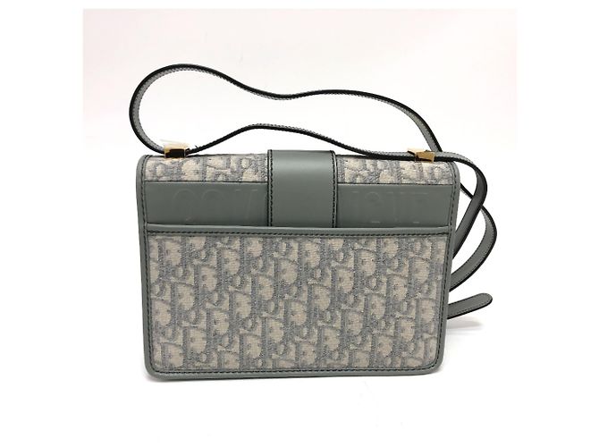 Borsa a spalla in pelle grigia Christian Dior Marrone - vista 2