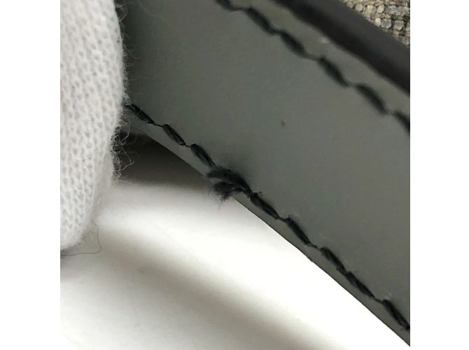 Borsa a spalla in pelle grigia Christian Dior Marrone - vista 9