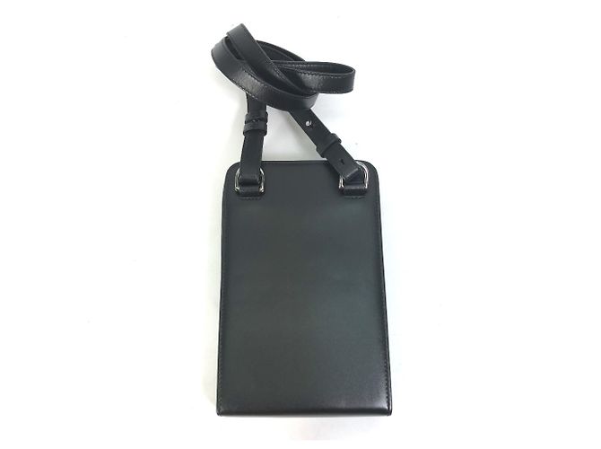 Borsa a spalla in pelle nera Christian Dior Nero - vista 2