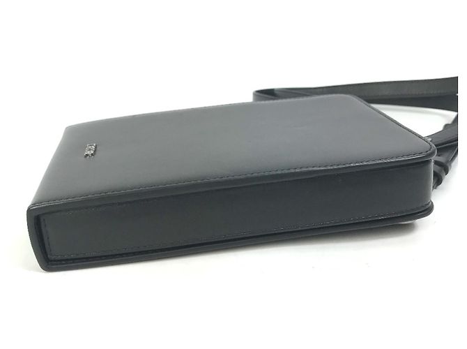 Borsa a spalla in pelle nera Christian Dior Nero - vista 4