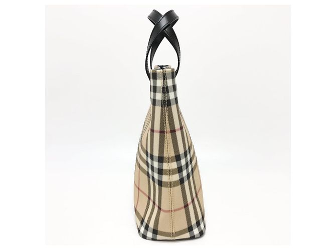 Borsa a mano a quadri Burberry Beige - vista 3
