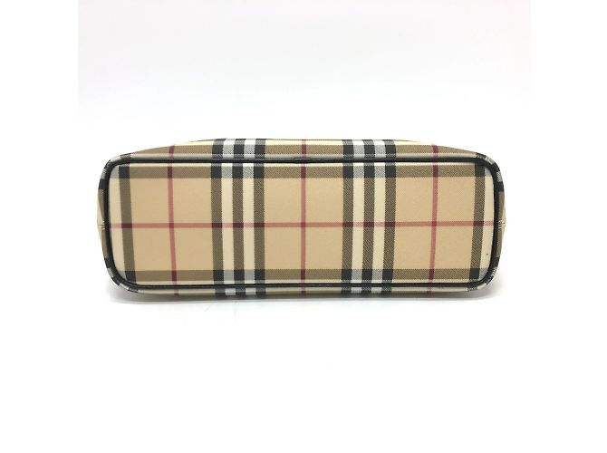 Borsa a mano a quadri Burberry Beige - vista 5