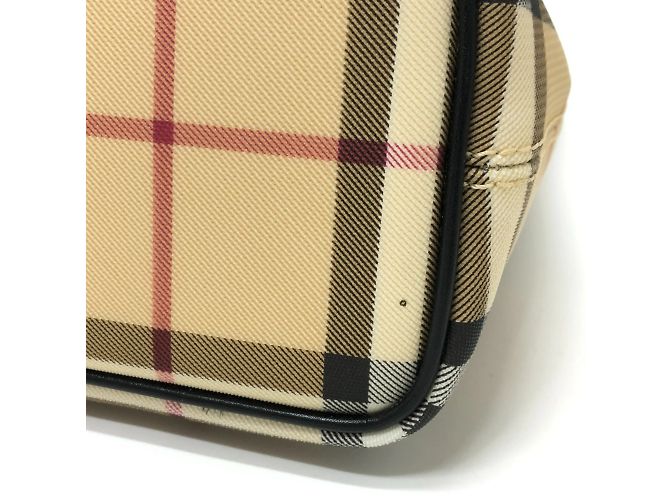 Borsa a mano a quadri Burberry Beige - vista 6
