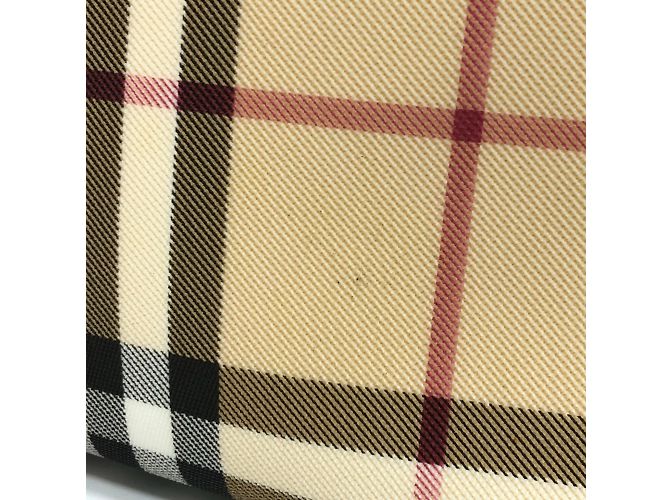 Borsa a mano a quadri Burberry Beige - vista 7