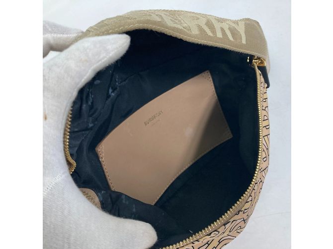 Borsa a spalla beige Burberry - vista 10