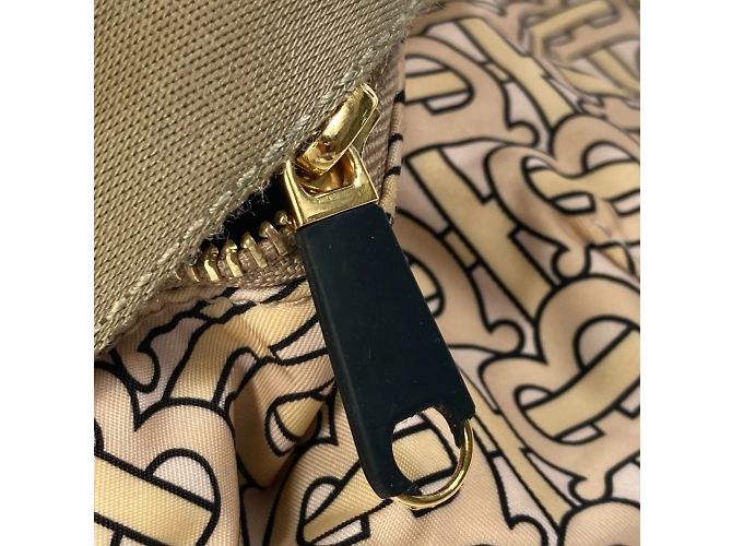 Borsa a spalla beige Burberry - vista 5