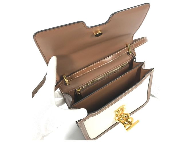 Borsa a spalla beige Burberry - vista 13
