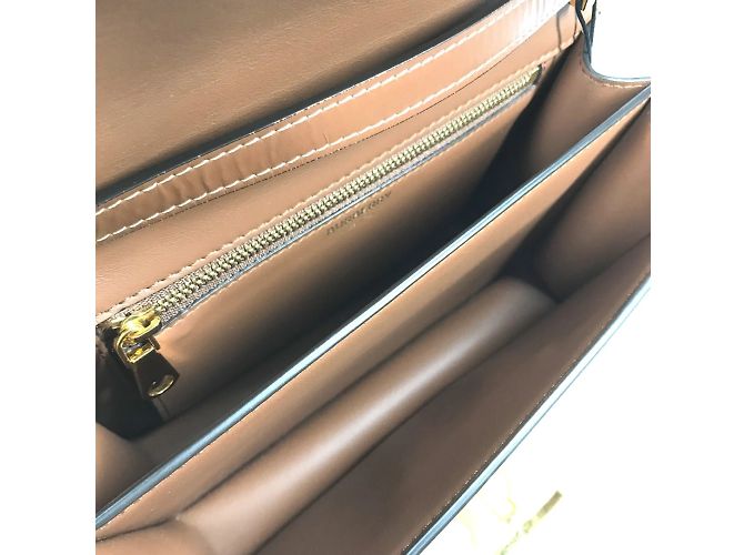Borsa a spalla beige Burberry - vista 14