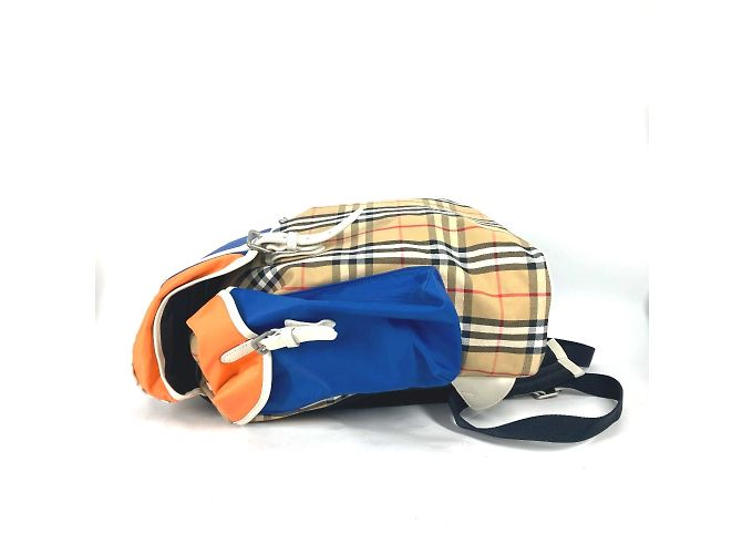 Zaino in pelle beige Burberry - vista 3