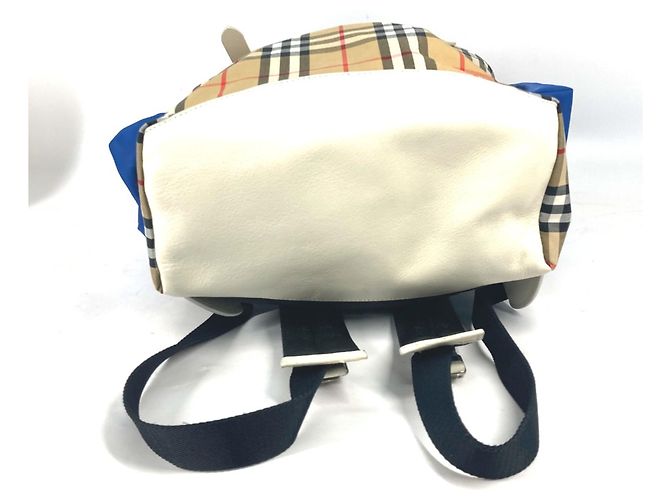 Zaino in pelle beige Burberry - vista 5