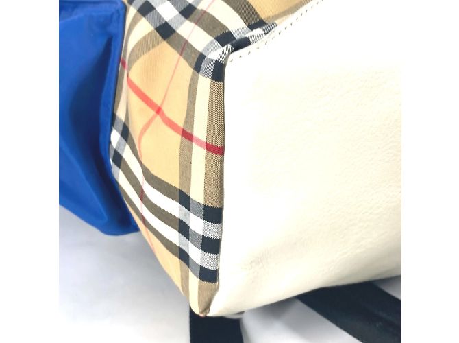 Zaino in pelle beige Burberry - vista 6